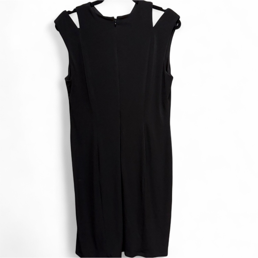 ***Anne Klein Black Midi Dress with Gold Accents - Picture 8 of 8